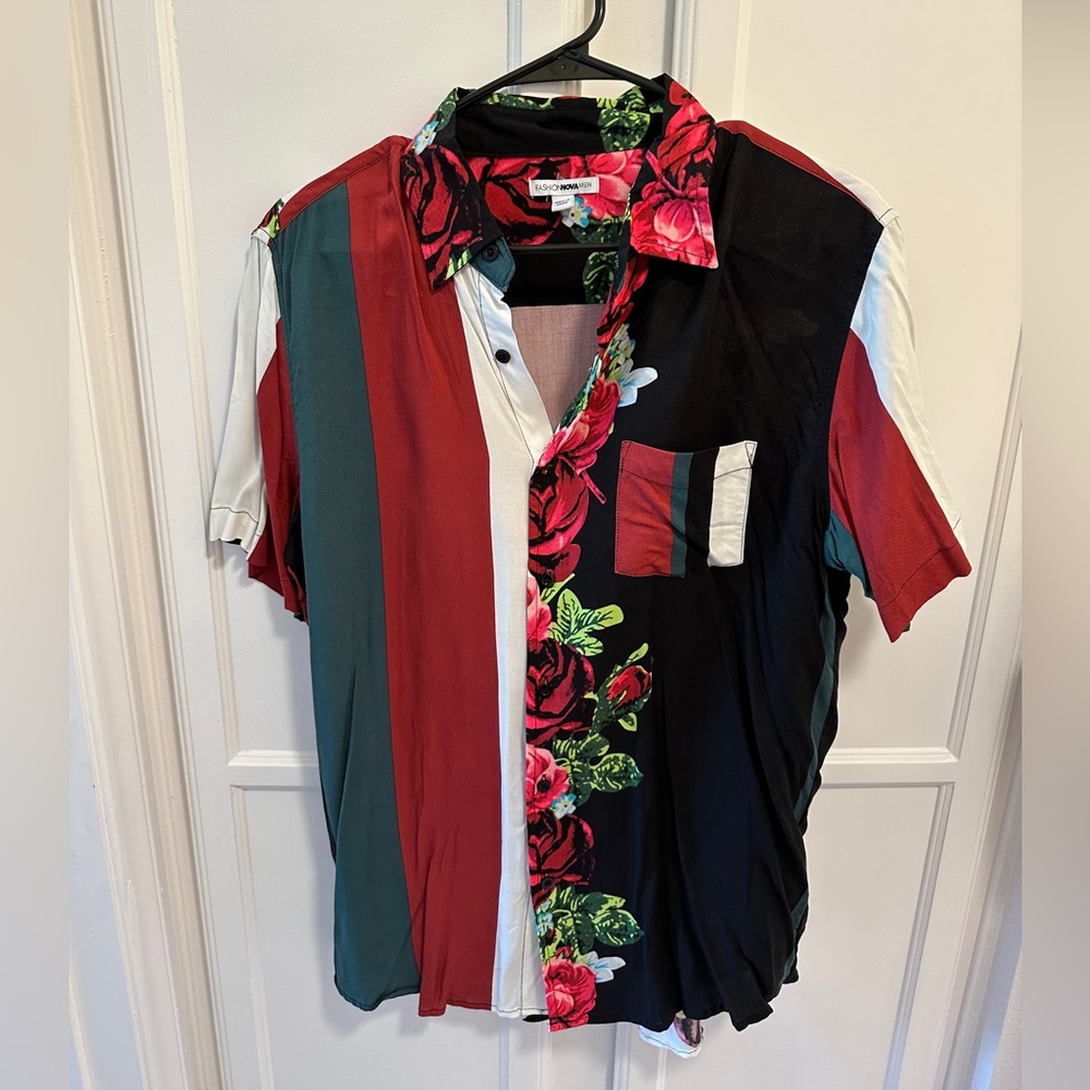 Brand new Fashion Nova button up shirt, size Medium